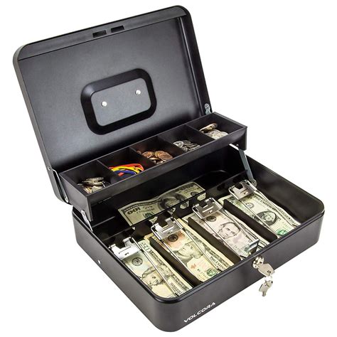 metal money box with coin slot|cash box with lock walmart.